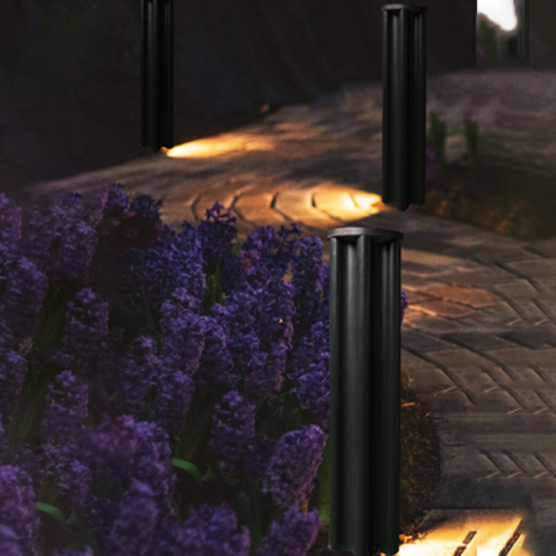 DDK-LL202 Luci da prato rotonde nere da 10 W per prati da giardino