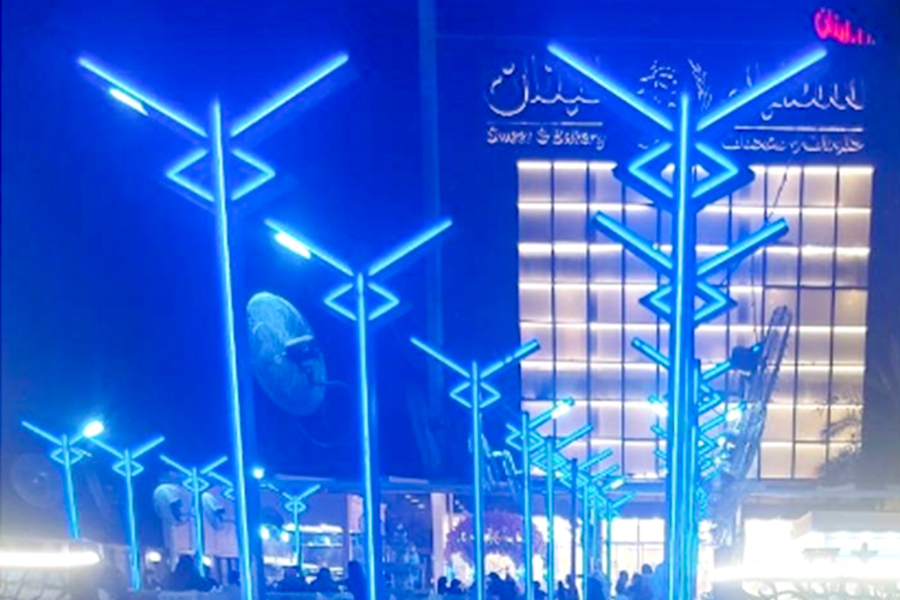 Palo luminoso con profilo in alluminio-Iraq